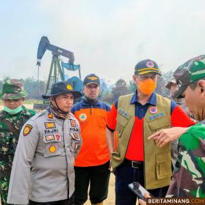 Kepala BNPB Letjen TNI Doni Monardo saat tinjauan Karhutla di Riau. Humas BNPB