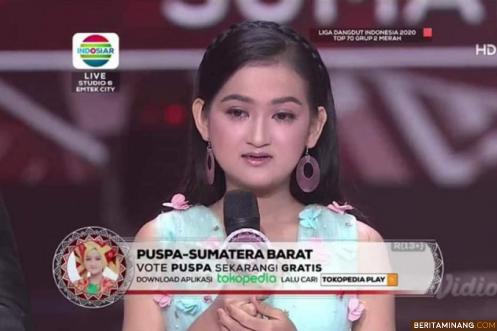 Puspa Indah Armydea saat penampilannya di Konser LIDA 2020 Top 70. Ist