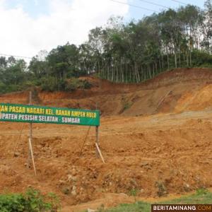 Lokasi pembangunan Pasar Kecamatan Rahul Tapan. Foto Humas Pessel