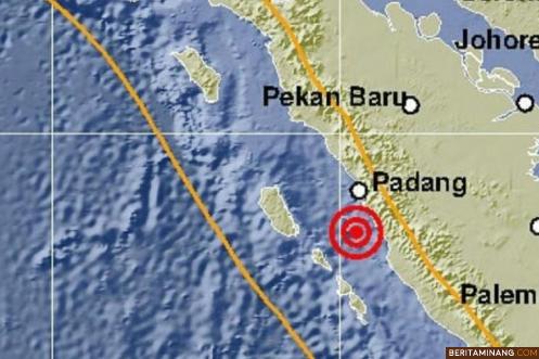Ilustrasi lokasi gempa. Foto: BMKG