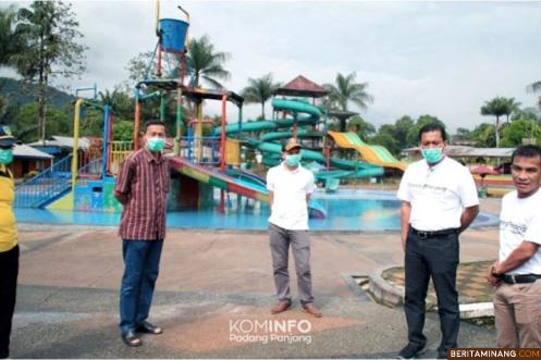 Ketua Satgas PPVC (Penanganan Pencegahan Virus Corona) Sonny Budaya Putra, AP, M.Si dan tim pantau Objek Wisata yang ada di sekitaran Kota Padang Panjang.