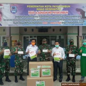 Dandim 0306/50 Kota Serahkan Bantuan APD Ke RSUD dr Adnaan WD Payakumbuh