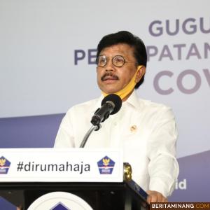 Menteri Komunikasi dan Informatika (Menkominfo) Johnny G Plate. Foto Humas BNPB