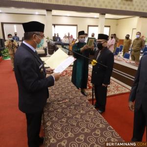 Wako Riza Falepi Lantik Khairul Ikhwan Sebagai Dirut PDAM Sago Tirta Periode 2020 - 2025