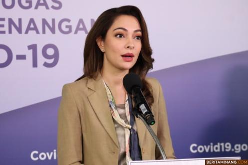 Tim Komunikasi Publik Gugus Tugas Nasional dr. Reisa Broto Asmoro. Foto Humas BNPB
