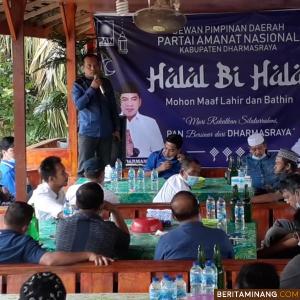 Suasana halal bihalal yang dilakukan DPD PAN Dharmasraya. Foto: Eko P