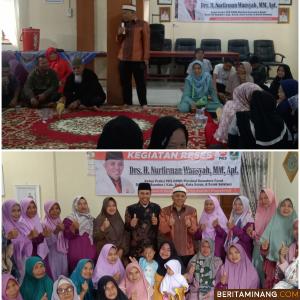Saat reses di Solok Selatan, Anggota Komisi IV DPRD Provinsi Sumbar H. Nurfirmanwansyah bersilahturahmi dengan kelompok tani, kelompok perempuan dan kaum milineal, di Liki dan di aula Nagari Koto Baru, Rabu (8/3/2023). Foto Afrizal Amir