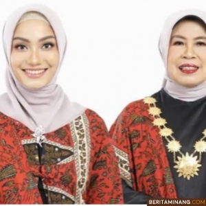 Calon Bupati dan Wakil Bupati Dharmasraya Annisa Suci Ramadhani-Leliarni. Foto: Ist