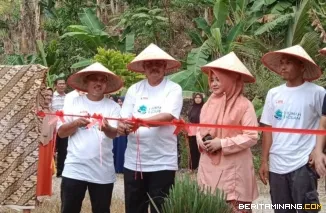 Suasana ketika Lembaga Sosial Kemanusiaan Yayasan Rangkiang Peduli Negeri meluncurkan program inovatif, 1 Rumah 1 Kolam. Futo: Humas RPN