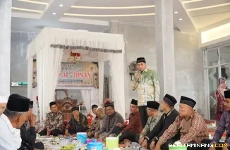 Ketua DPRD Kota Payakumbuh pada perayaan Khatam Quran di Masjid Al Ihsan Nagori Koto Panjang, Kelurahan Koto Panjang Dalam Latina, Minggu (02/02/2025).