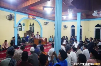 Tim I Safari Ramadhan Kabupaten Limapuluh Kota Mengunjungi Masjid Baitul Hikmah, Nagari Gunuang Malintang, Kecamatan Pangkalan, Jumat (14/03/2025).
