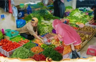 Pedagang cabai merah dan hijau di Pasar Pusat Padang Panjang.Foto:Kominfo Padang Panjang
