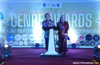 Acara puncak Genre Awards Kota Payakumbuh 2025 yang digelar di Aula Ngalau Indah, Balai Kota Payakumbuh, Senin (30/06/2025).