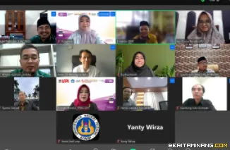 Rapat Dekan Badan Kerja Sama Perguruan Tinggi Negeri wilayah Barat bidang Bahasa Sastra Seni dan Budaya (BKS PTN Barat) pada Rabu (9/7) secara daring. Foto MR.