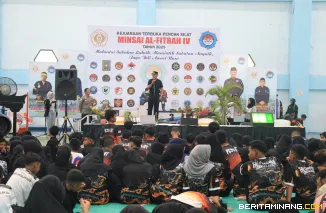 Pembukaan Turnamen Silat Minsai Al-Fitrah IV tahun 2025 di GOR Nan Ompek, Kelurahan Tanjung Pauh, Kota Payakumbuh