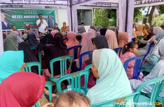 Donizar Anggota DPRD Provinsi Sumatera Barat Fraksi PKB memberikan Penjelasan tentang  Tujuan Reses. Pinaga. Senin, 28/7/2025. Foto : De