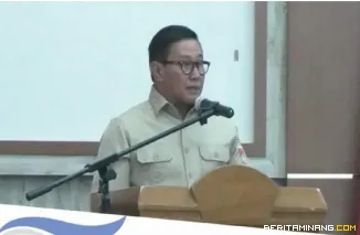 Wako Bukittinggi Ramlan Nurnatias membuka Rakor monitoring dan evaluasi MCSP di hall Balaikota, KAMIS, (11/09)