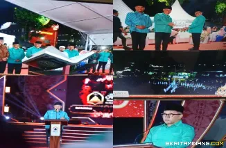 Upacara pembukaan MTQ Nasional ke 41 tingkat Provinsi Sumbar di Bukittinggi oleh Gubernur Sumbar di lapangan Wirabraja,Sabtu, (13/12) berlangsung meriah.