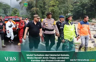 Wali Kota Padang Panjang, Hendri Arnis melanjutkan peninjauan ke kawasan Mega Mendung, titik terdampak berikutnya, Sabtu,(29/11/2025). Foto: Kominfo Padang Panjang