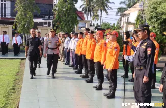Kepolisian Resor (Polres) Pasaman Barat, Sumatera Barat, menggelar Apel Gelar Pasukan Operasi Ketupat Singgalang 2026 di halaman Mapolres Pasaman Barat, Kamis (12/3/2026) sore. Foto : H